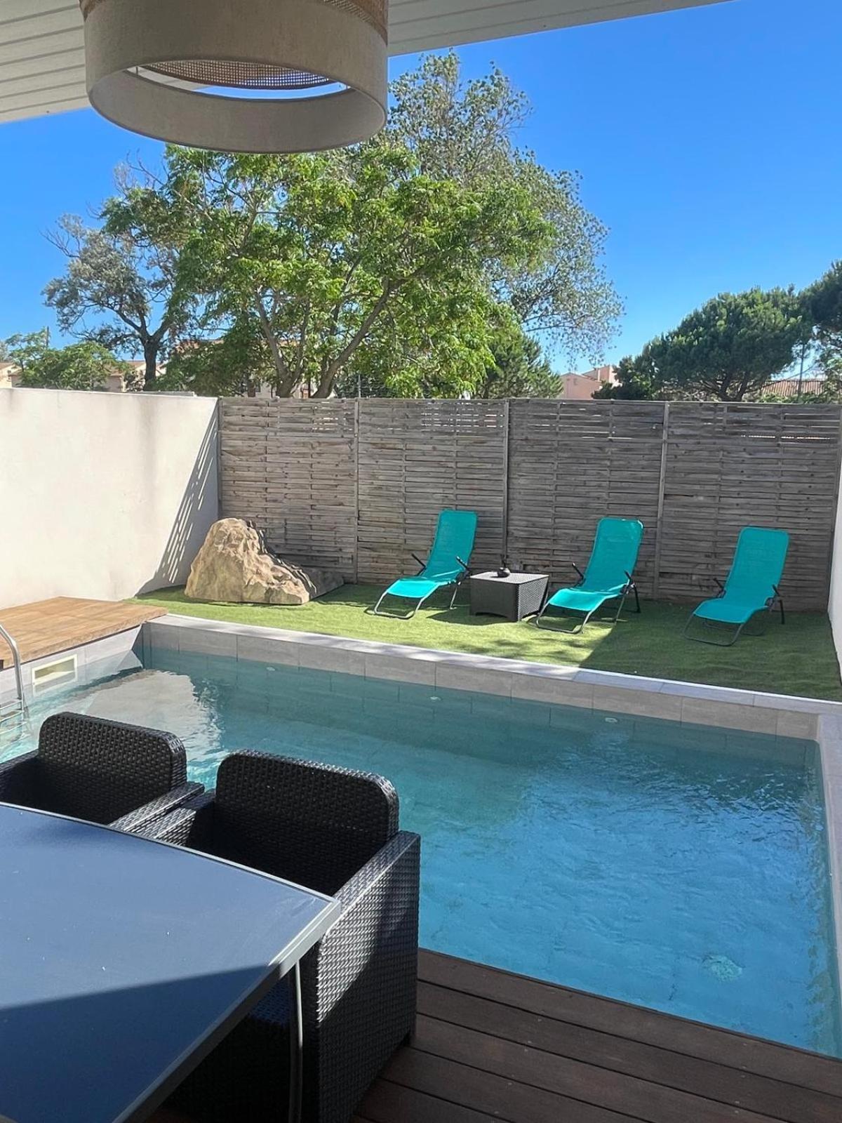 Villa Design Cap Dagde Piscine Et Plage Ле-Гро-д'Агд Екстер'єр фото